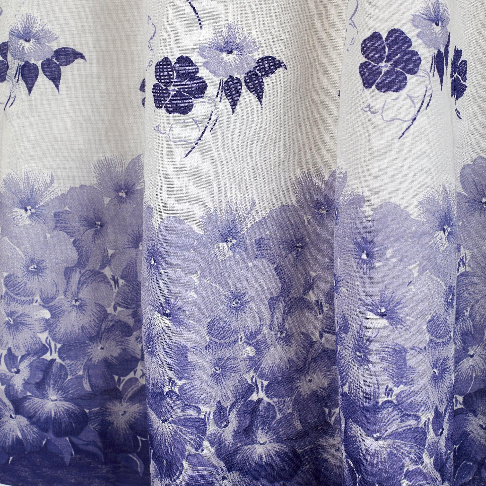 Gray 1970s White and Purple Mousseline Cotton Dress For Sale