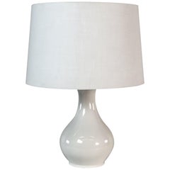 1970s White Ceramic Table Lamp