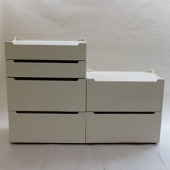 1970s White Chest of Drawers Christien Sell Switch Around Modular Storage