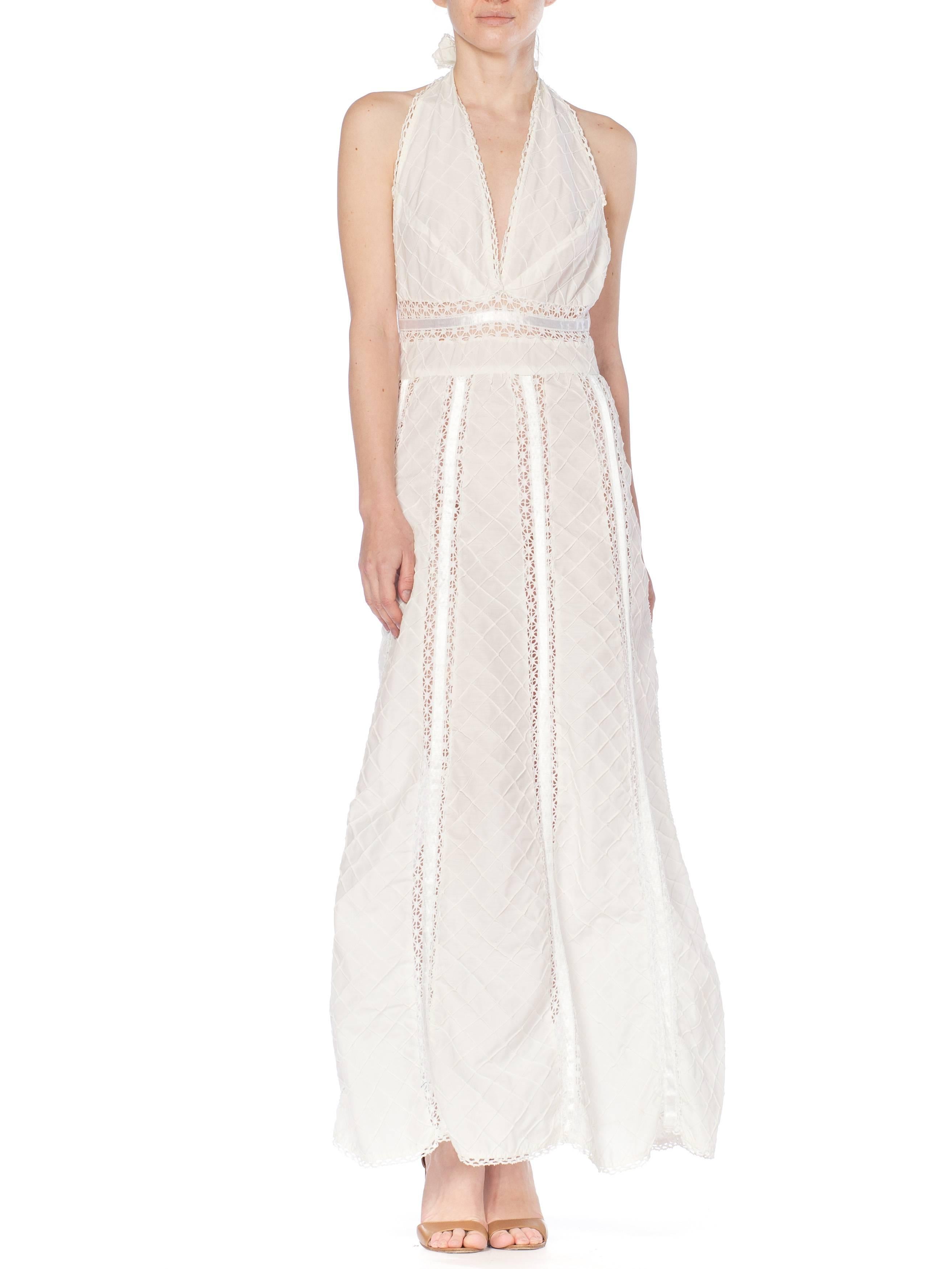 white cotton halter dress