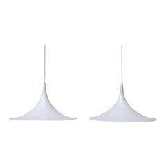 1970s Dijkstra White Plexi Ceiling Lamps