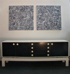 1970s White Enameled Credenza by Danish Design Firm Softline "Palette"