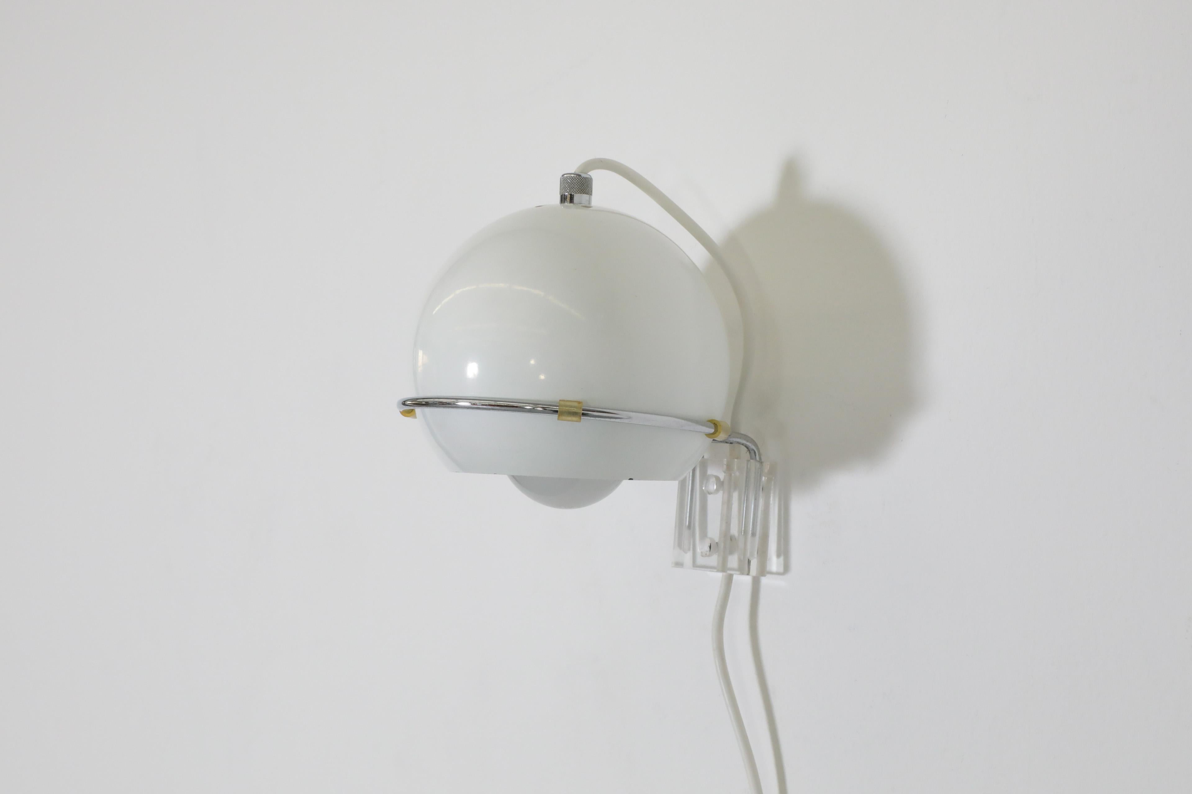 1970s White Gepo Spot Light Sconce For Sale 1