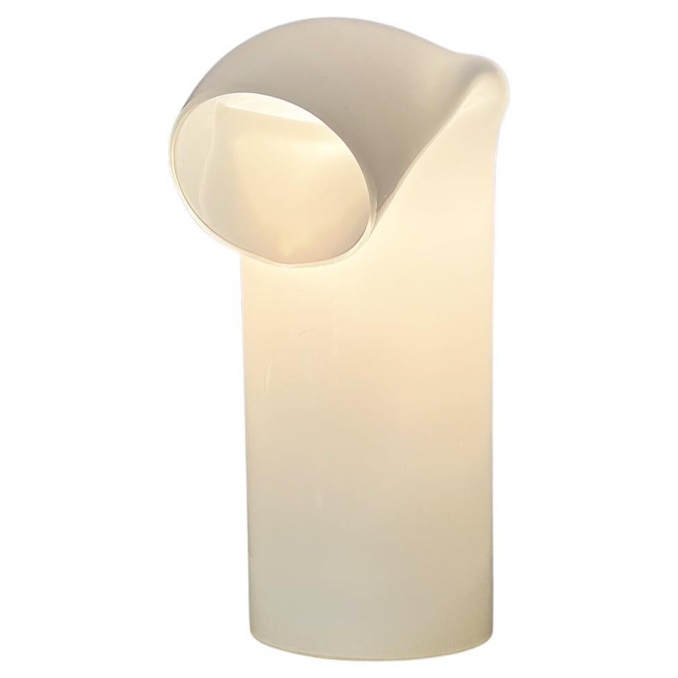 1970s White Glass Monk Table Lamp by Gino Vistosi For Sale