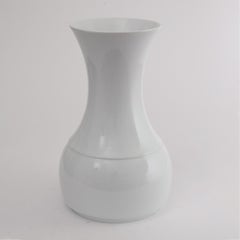 1970s White Glazed Ceramic Porcelain Vase by Thomas of Germany