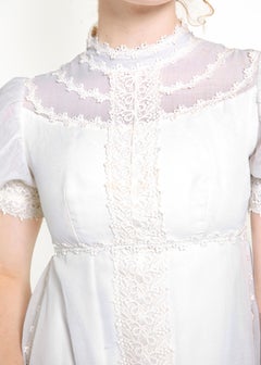 1970's White Gown with Train