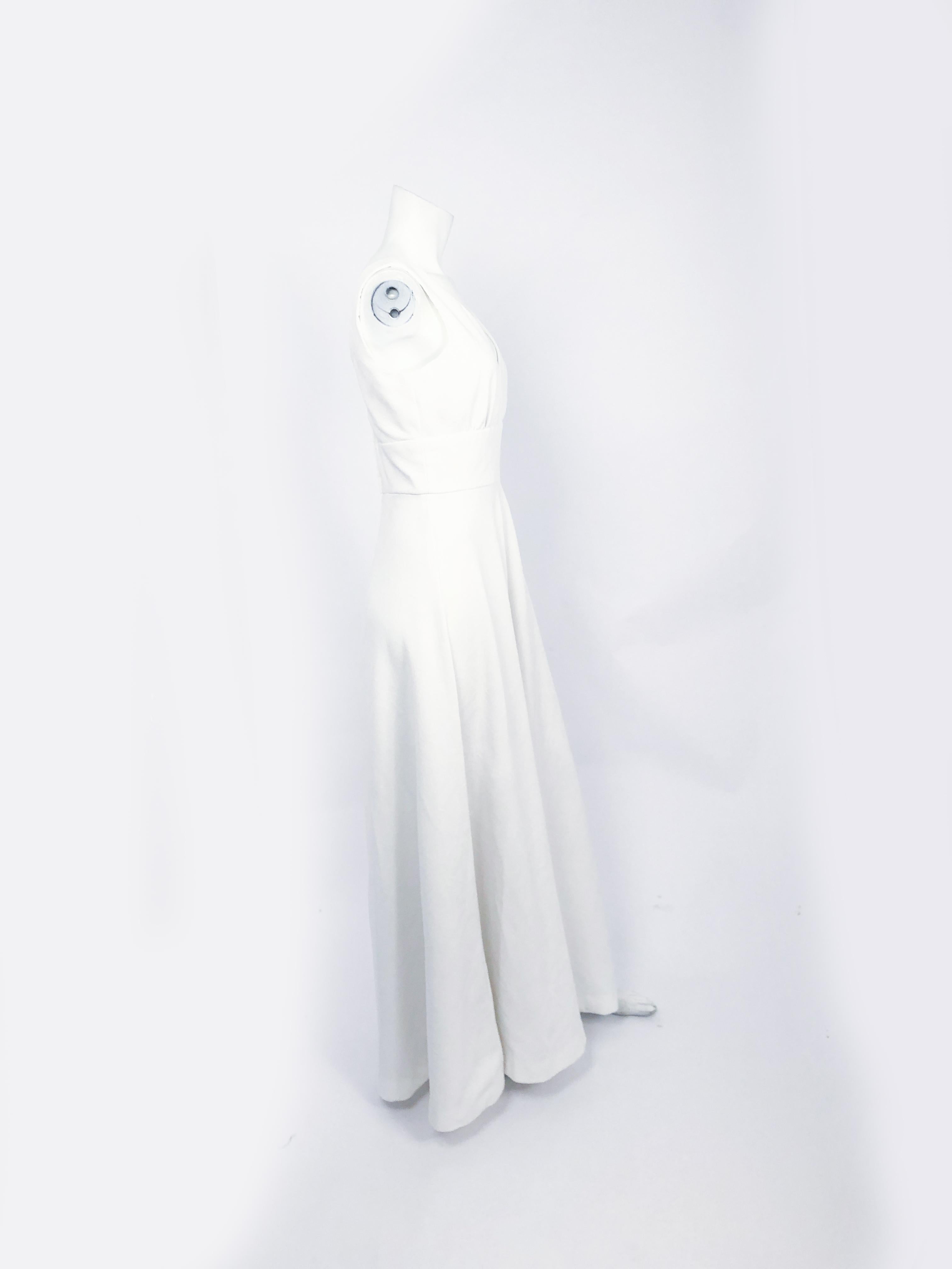 Women's 1970s White Jumpsuit With Bell-Bottom Pants