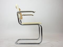 White Mod. S64 Armchair by Thonet, Designed by Marcel Breuer