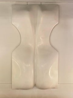 1970s White Resin Womans Back Sculpture by Luiza Miller