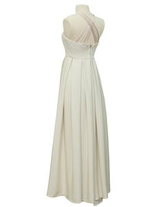 1970s White Silk Gown with Jacket