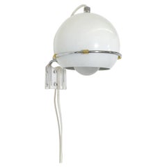 1970er Jahre Weißer Spot Light Sconce Hergestellt von Gepo, Niederlande