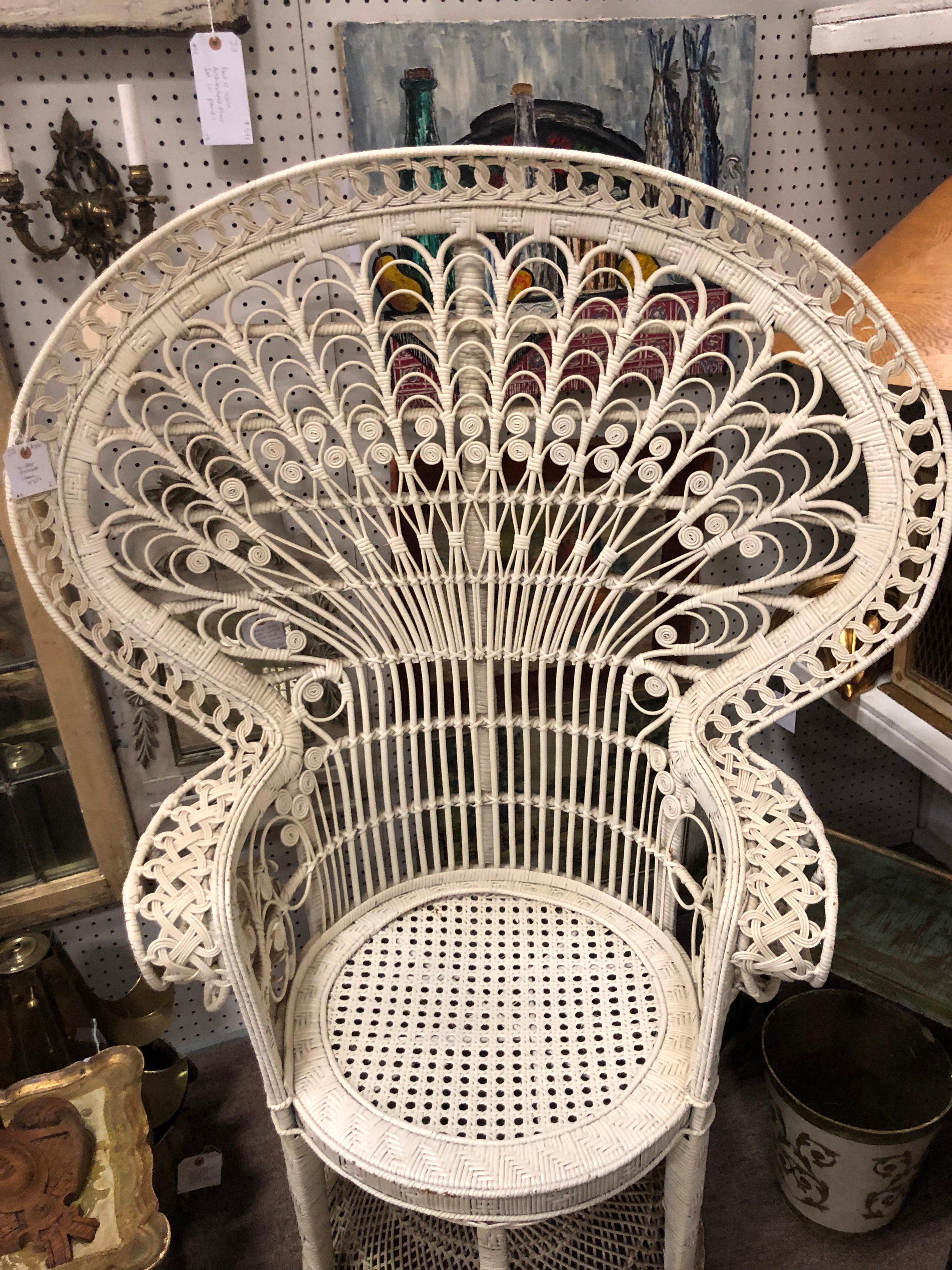 rattan throne chair