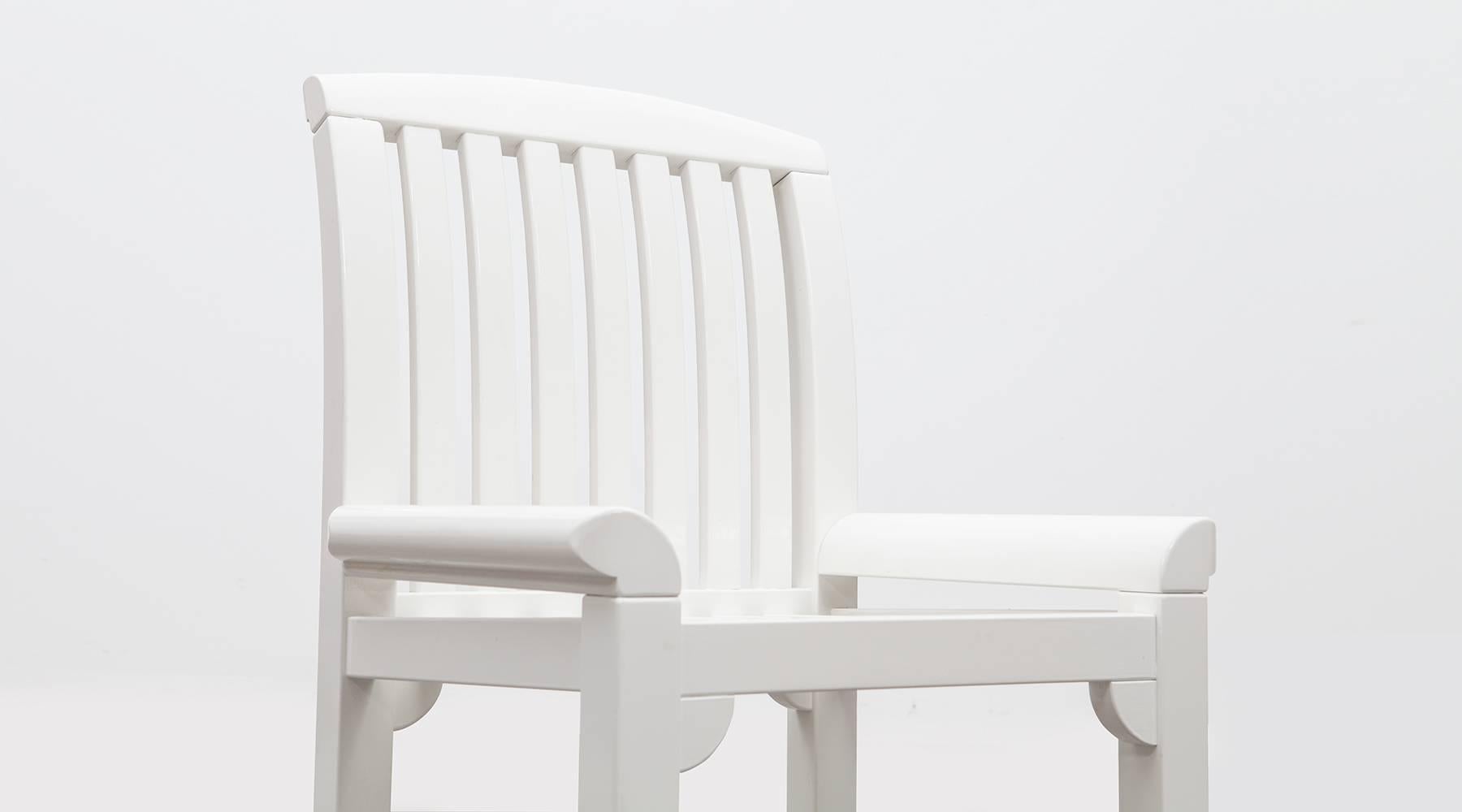 1970s White Set of Six Garden Chairs by Kerstin Holmquist 9