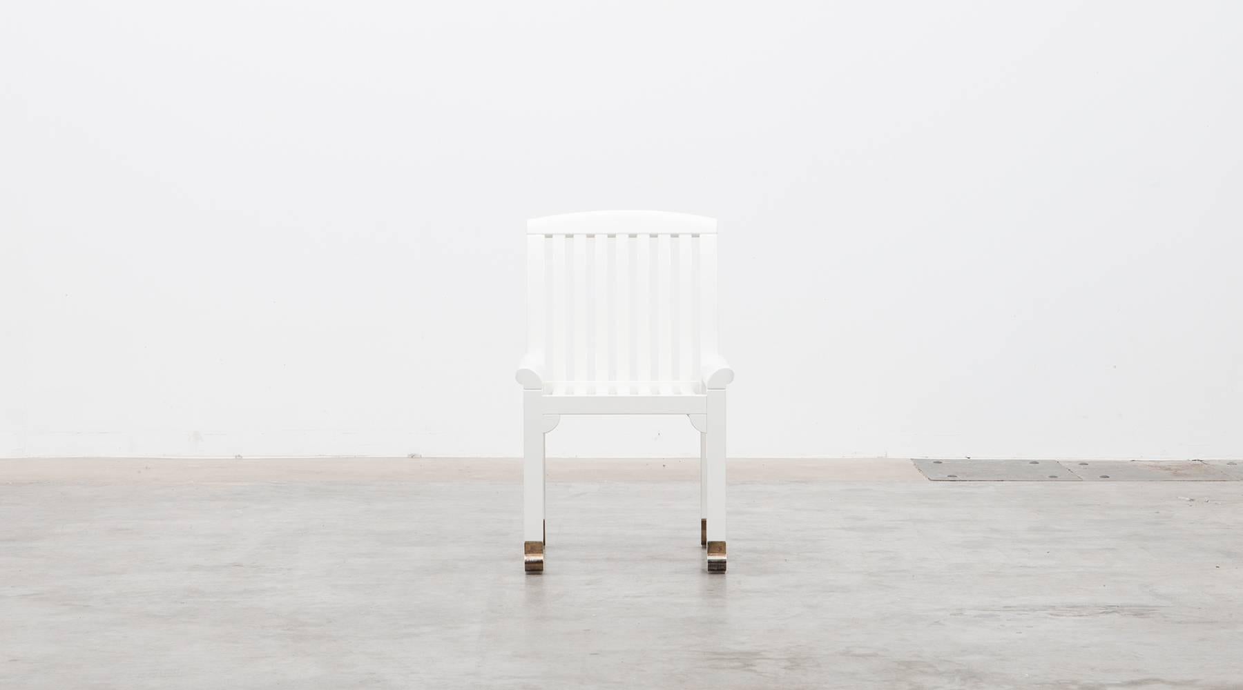 1970s White Set of Six Garden Chairs by Kerstin Holmquist In Good Condition In Frankfurt, Hessen, DE