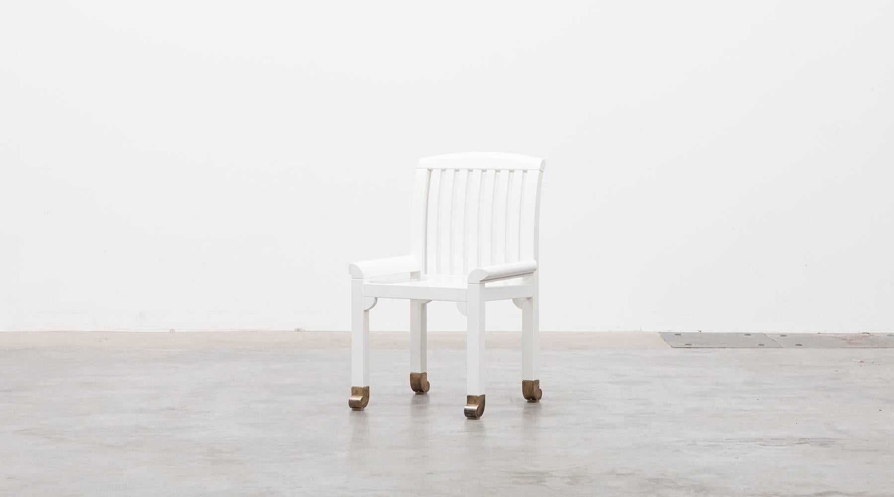 Late 20th Century 1970s White Set of Six Garden Chairs by Kerstin Holmquist