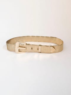 1970s Whiting & Davis Brass Metal Belt