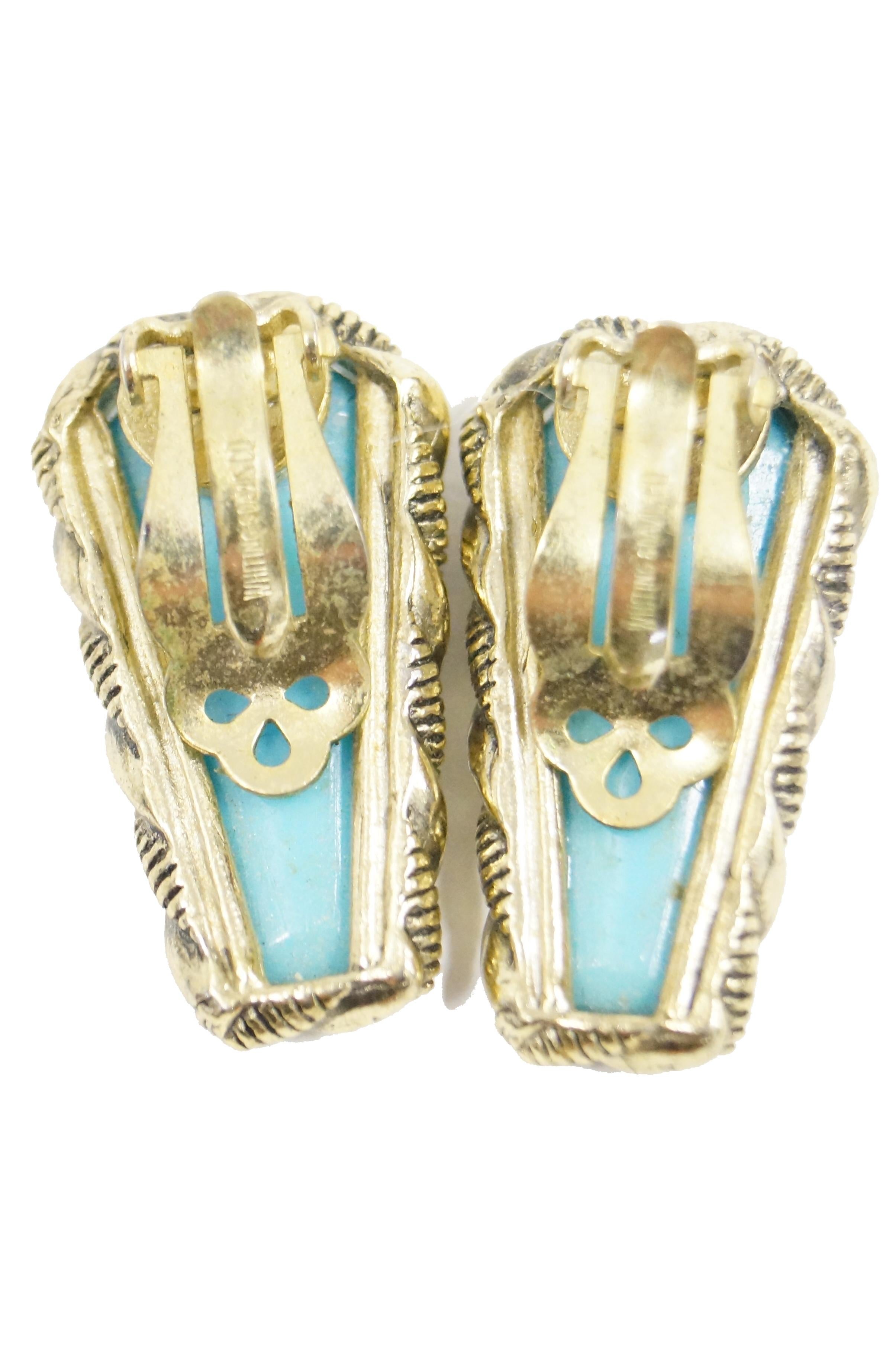 1970s Whiting & Davis Egyptian Revival Pharaoh Bracelet and Earrings For Sale 5