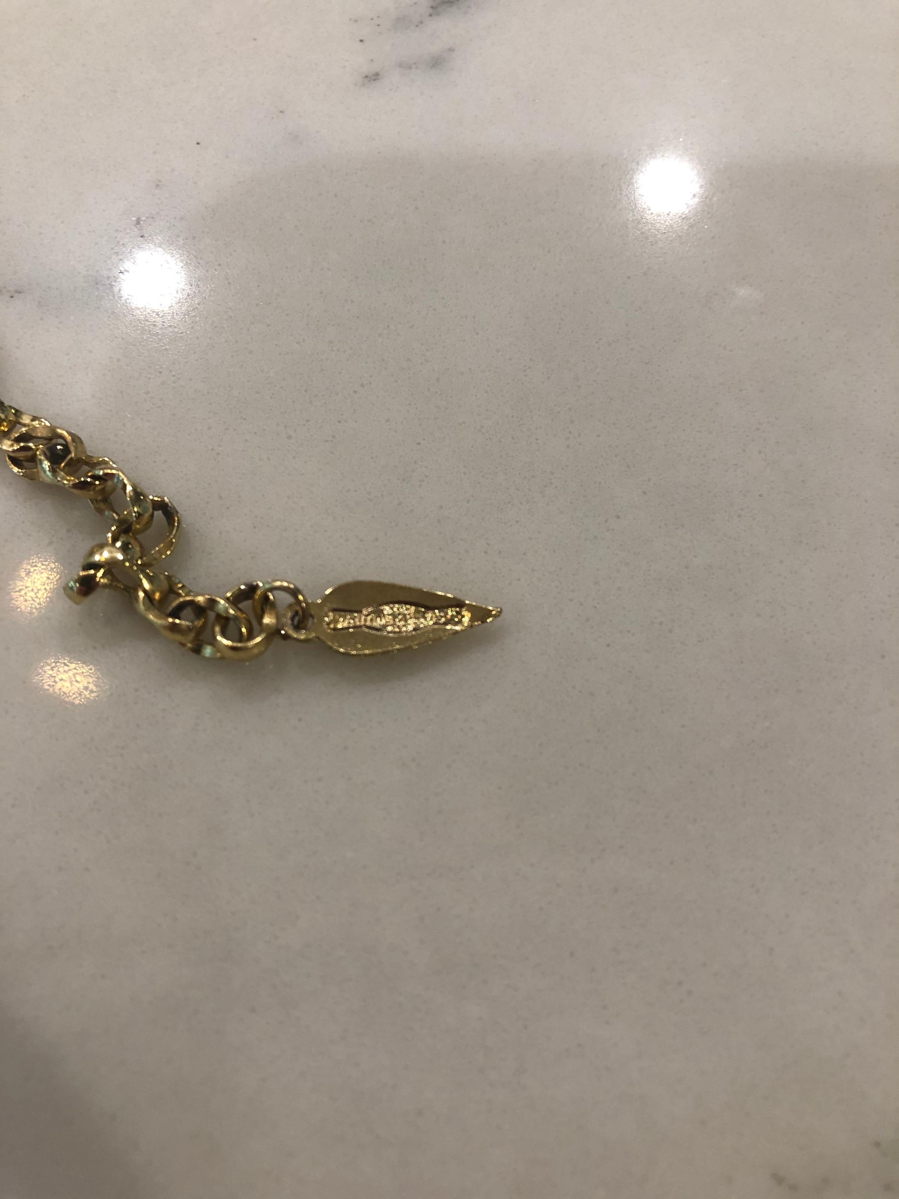 Rétro Whiting & Davis, collier gousset vintage à franges en métal et cotte de mailles en or, années 1970 en vente