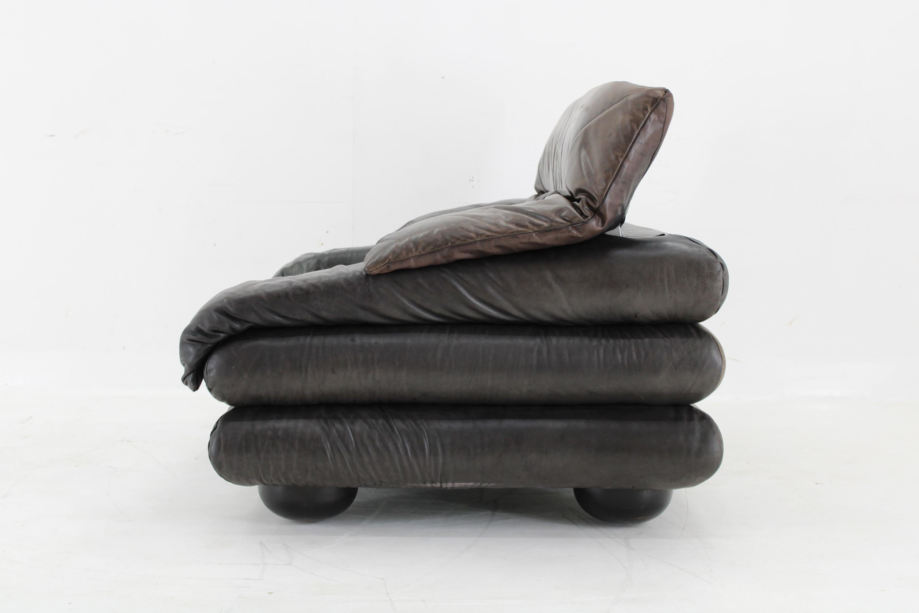 Sillón ajustable Wiener Werkstätte Brutalista Letaher de los años 70 en Bueno estado para la venta en Praha, CZ