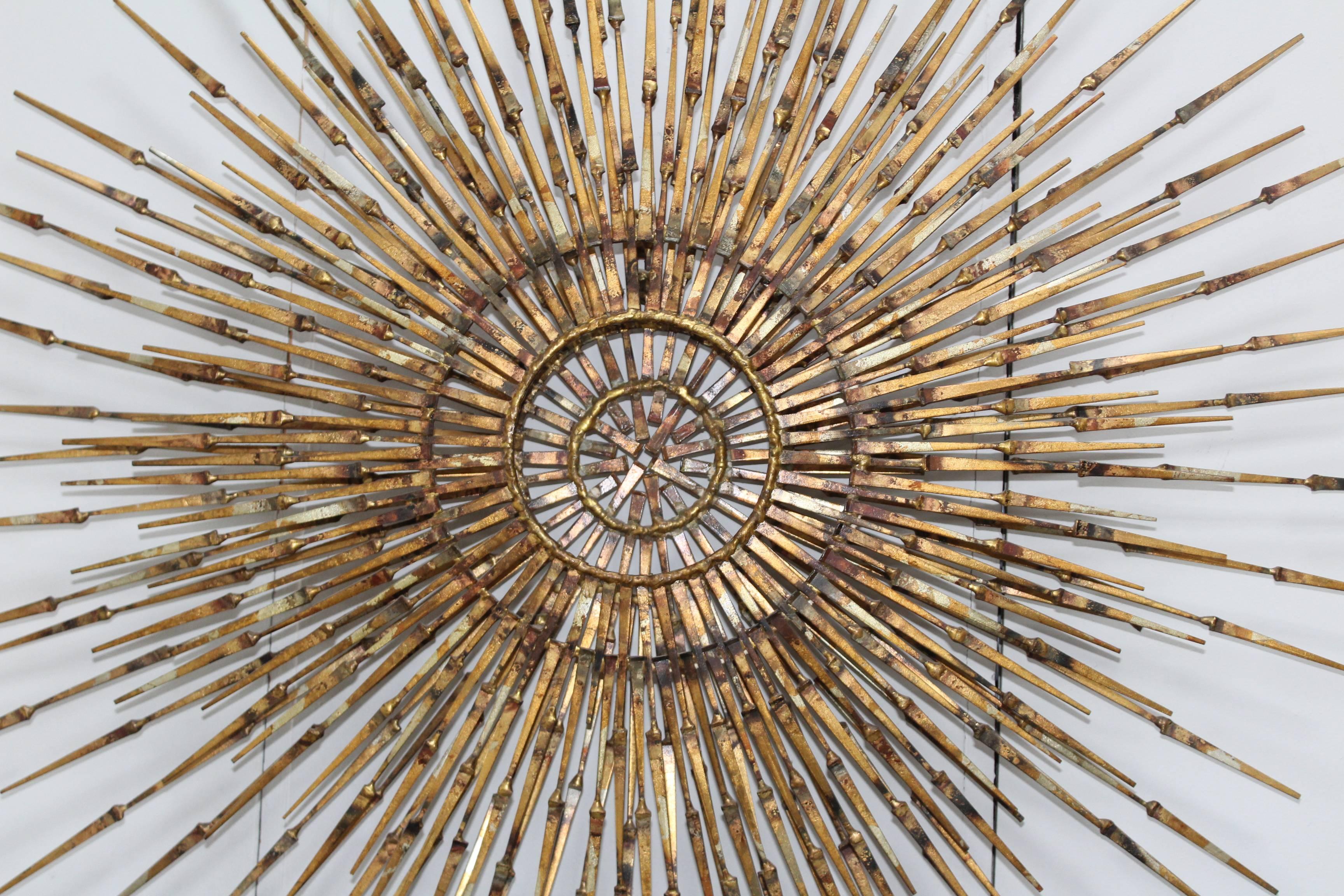 1970s William Bowie Sunburst Wall Sculpture In Good Condition In New York, NY