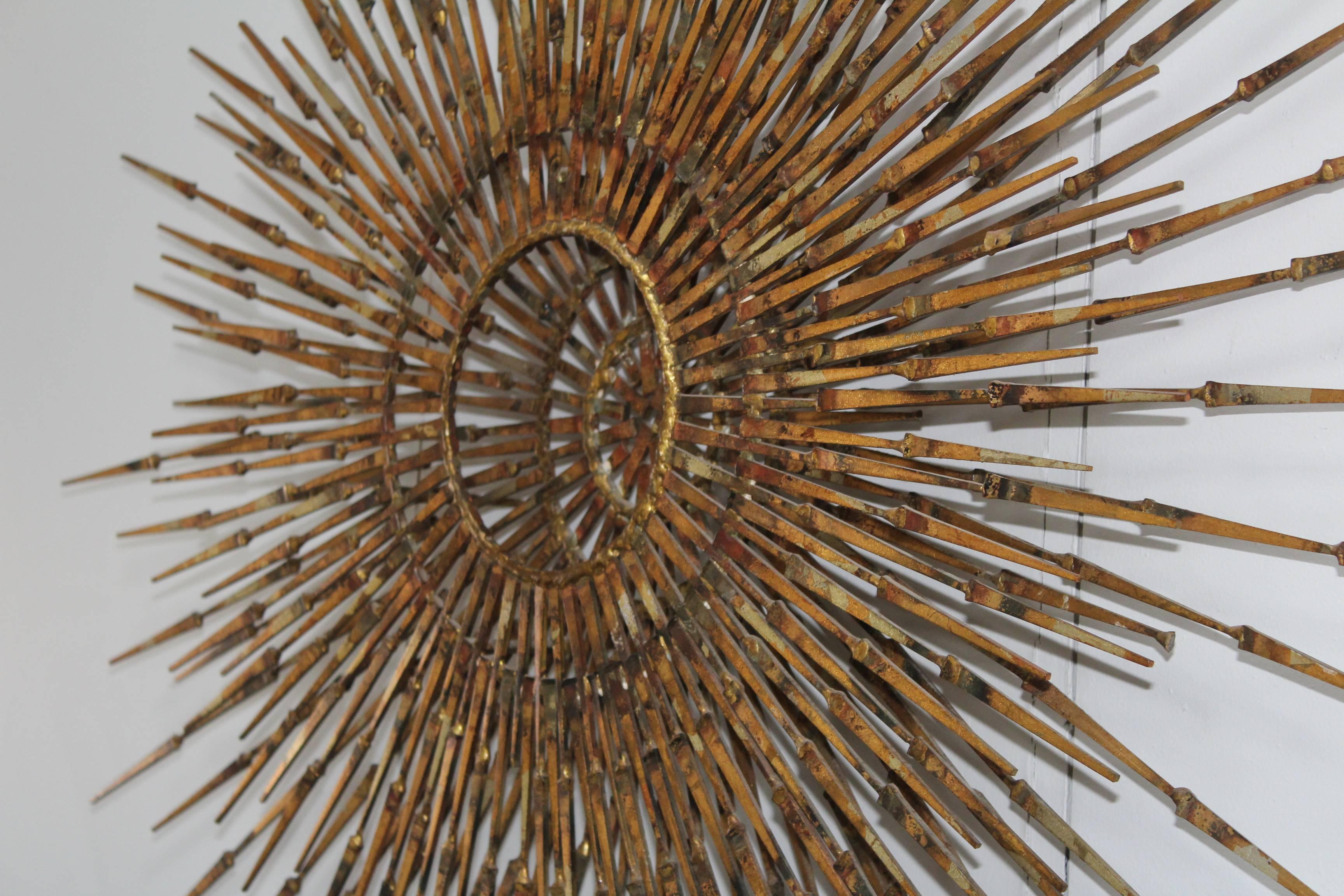 20th Century 1970s William Bowie Sunburst Wall Sculpture