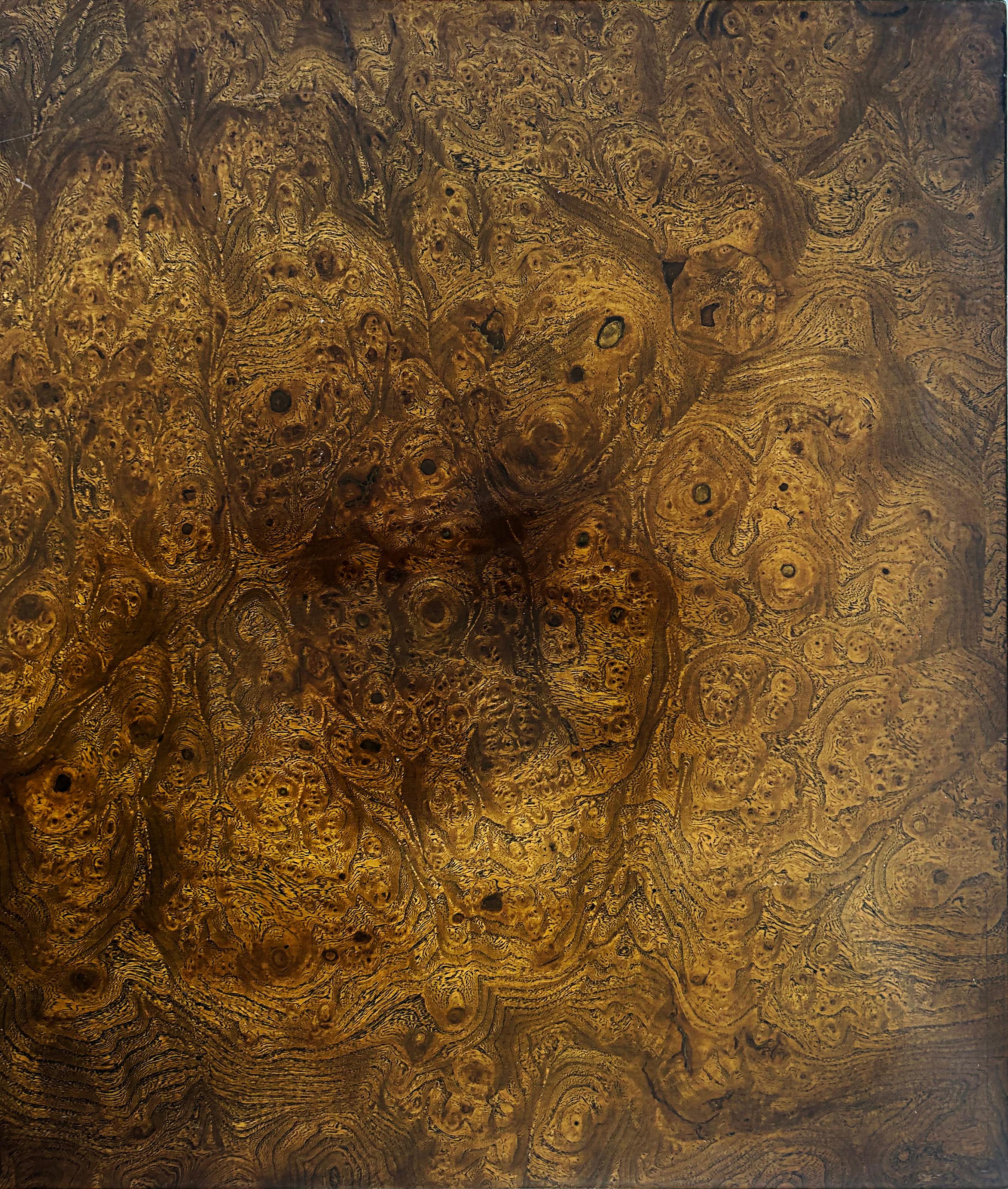 Crédence en bois de broussin William Doezema Mastercraft des années 1970, style Hollywood Regency en vente 4
