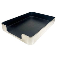 1970s William Sklaroff Radius One Bronze Office Letter Tray Smith Metal Arts NY