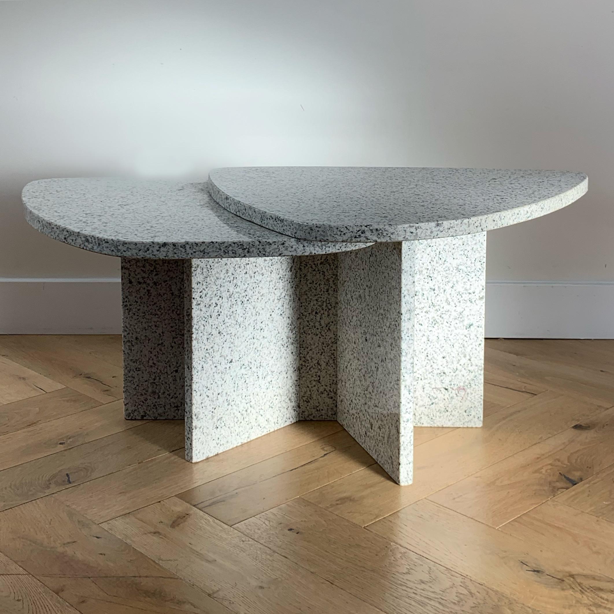 Willy Ballez Signed Granite Side Table, circa 1976 5