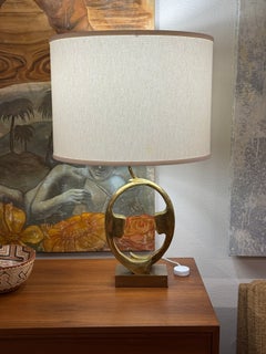 Lampe en laiton Willy Daro des années 1970