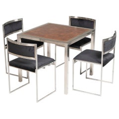 1970s Willy Rizzo Chromed Steel  Four Chairs