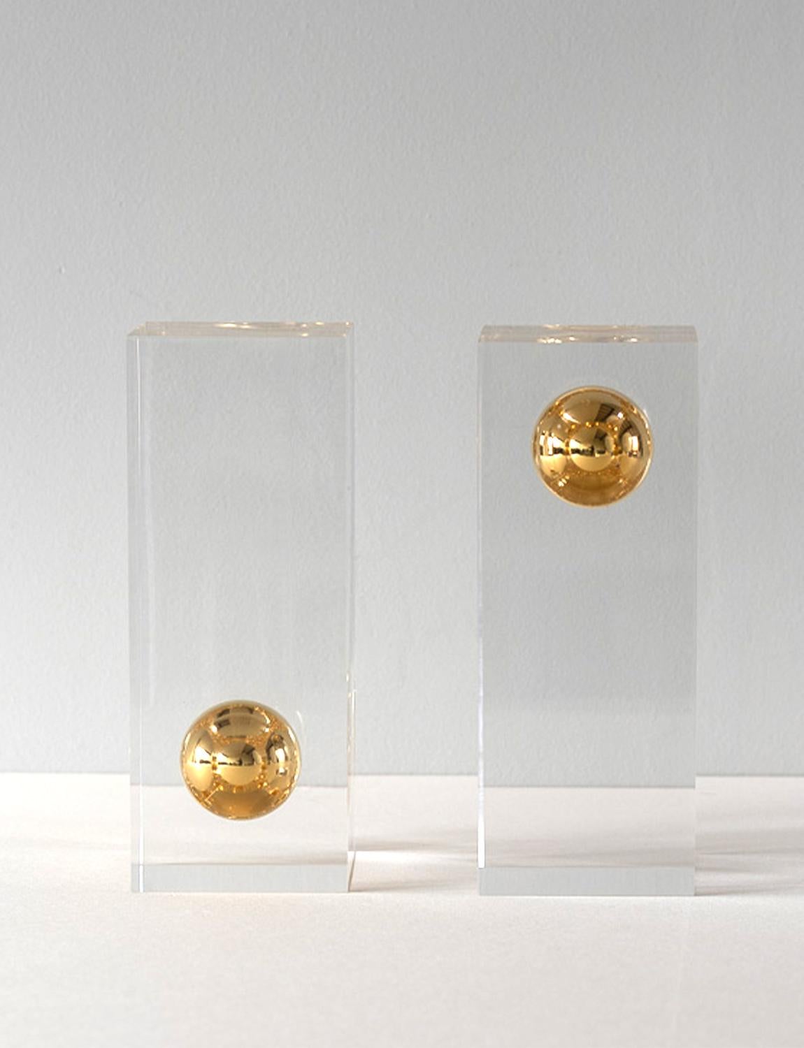 1970er Willy Rizzo für Metal Art Goldkugel-Ornamente (Italienisch) im Angebot