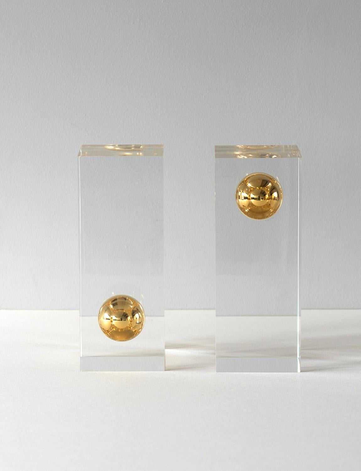 1970er Willy Rizzo für Metal Art Goldkugel-Ornamente (Chrom) im Angebot