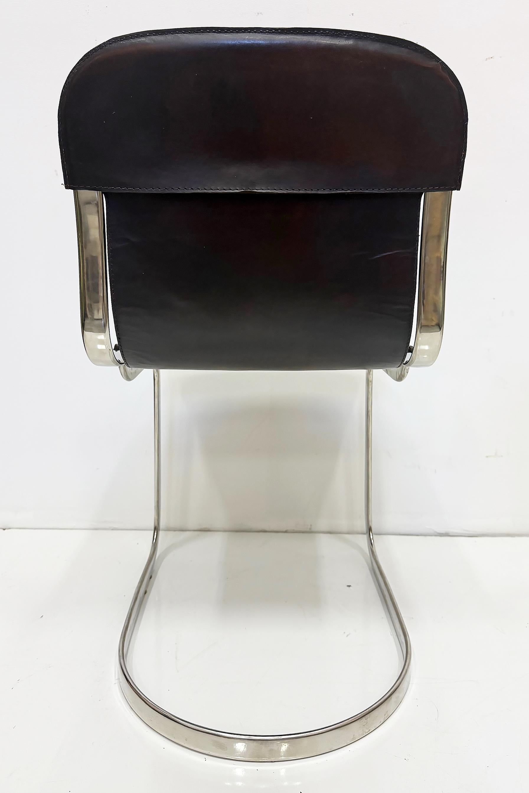 Fine XX secolo 1970s Willy Rizzo Model C2 Dining Chairs For Cidue, Set of 4, Itally in vendita