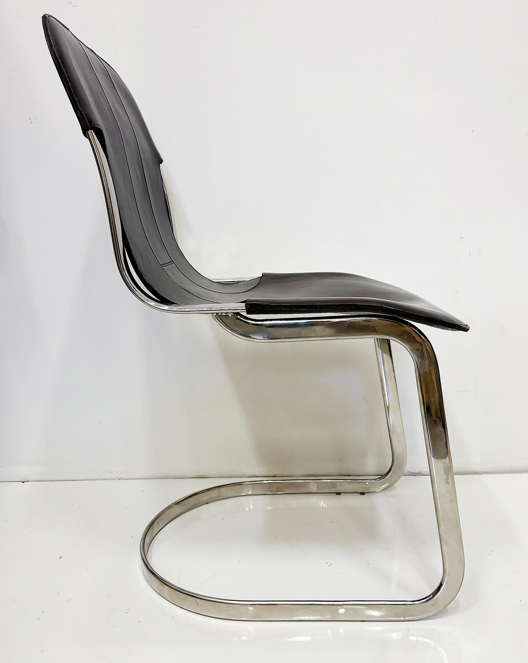 1970s Willy Rizzo Model C2 Dining Chairs For Cidue, Set of 4, Itally in vendita 1