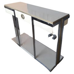 1970s Willy Rizzo white color Lacquered Table Console
