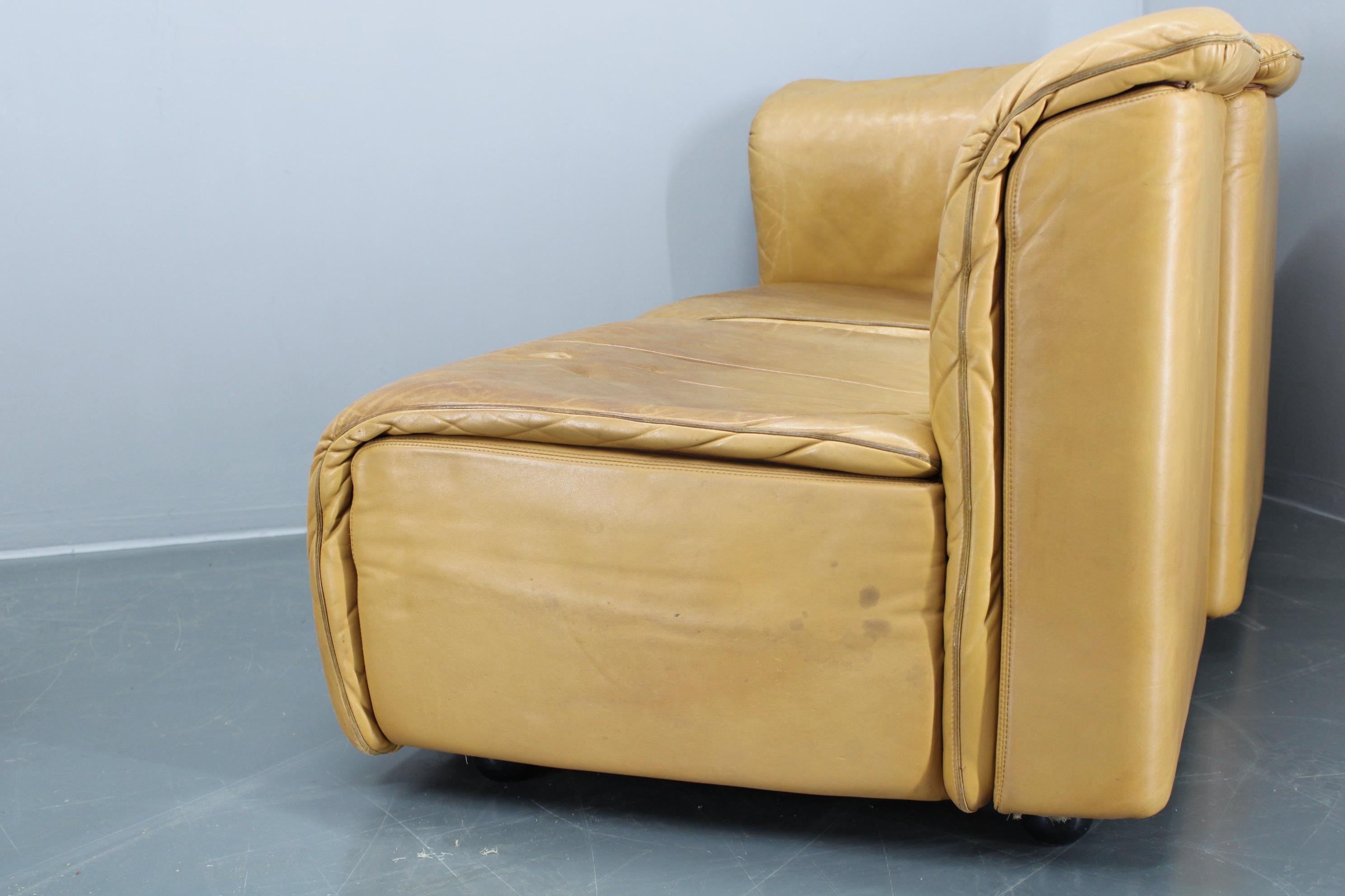 1970er Wittmann Hochbaret Leder Modular Sofa, Österreich im Angebot 7