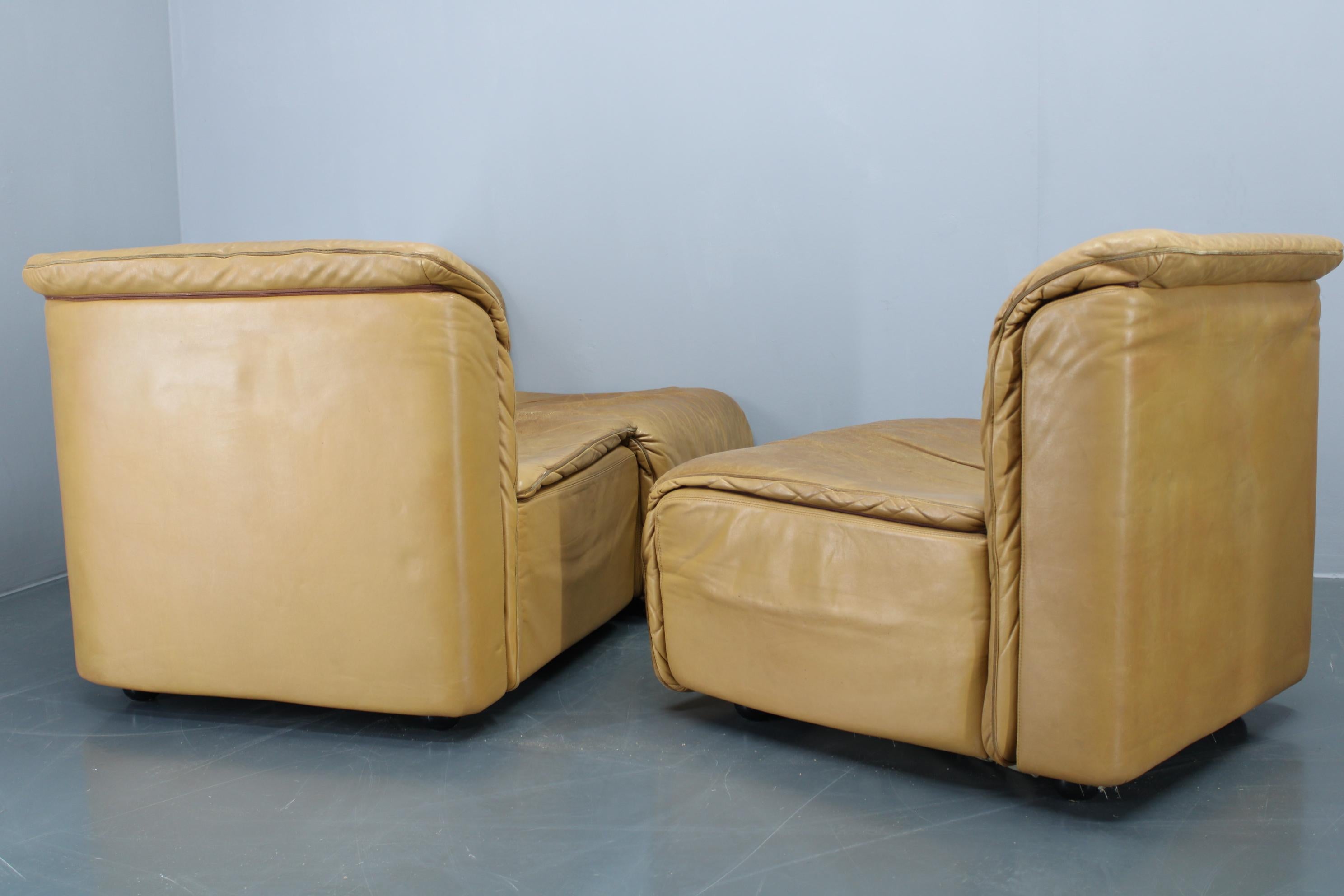 1970er Wittmann Hochbaret Leder Modular Sofa, Österreich im Angebot 8