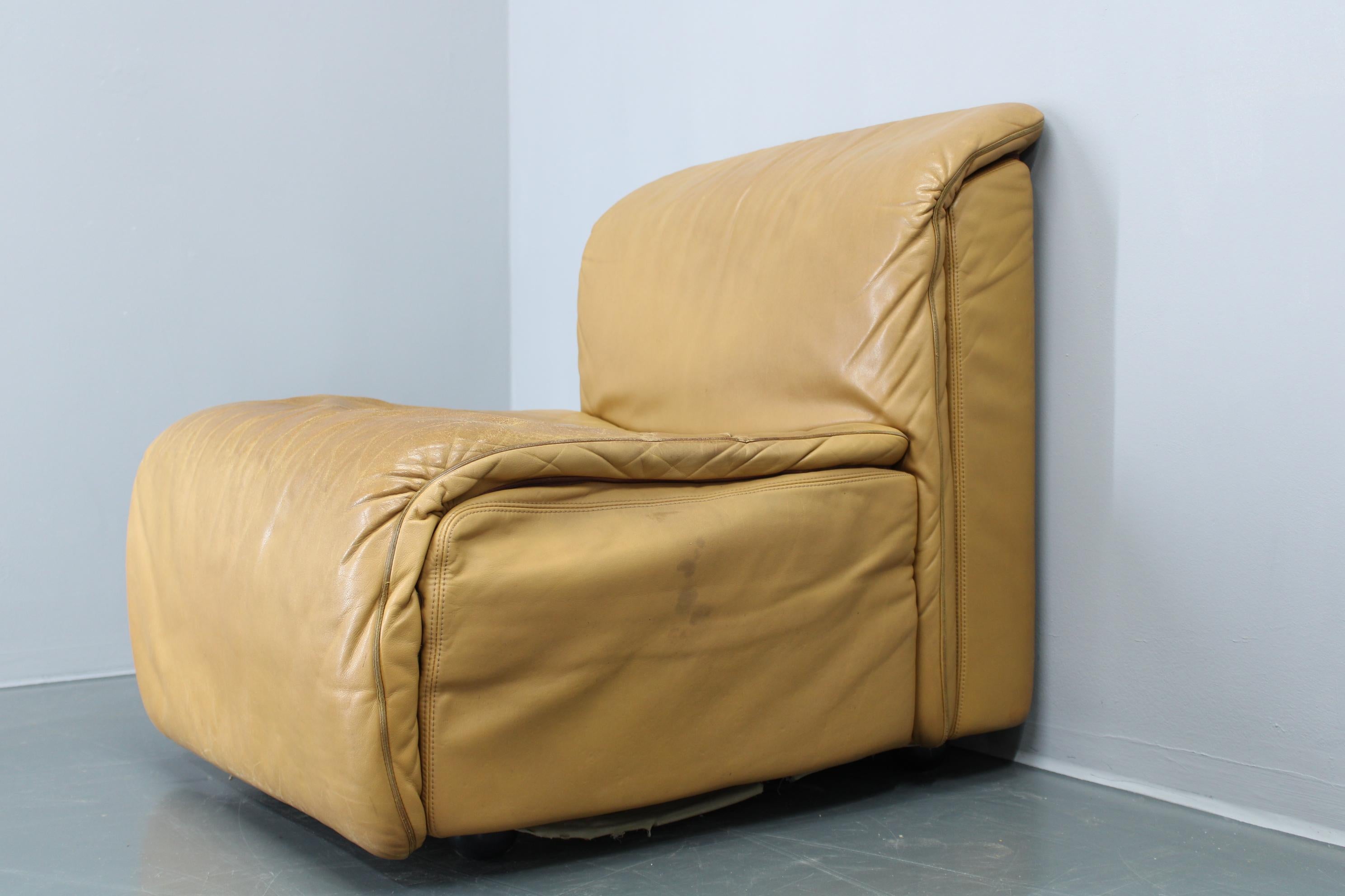 1970er Wittmann Hochbaret Leder Modular Sofa, Österreich im Angebot 9