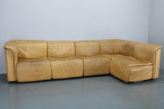 1970s Wittmann Hochbaret leather Modular Sofa, Austria
