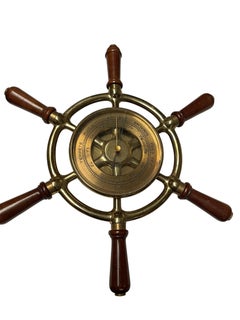 1970's Wood and bronze compass by Hermès