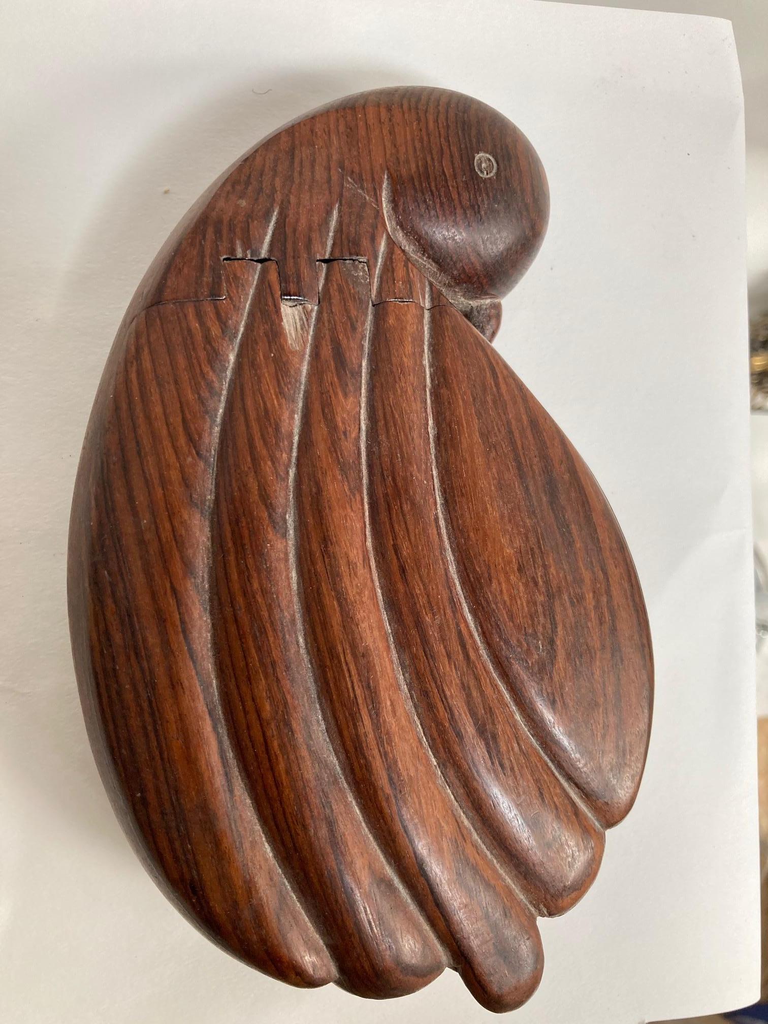 Late 20th Century 1970's Wood Bird Boxe in the Style of Alexandre Noll