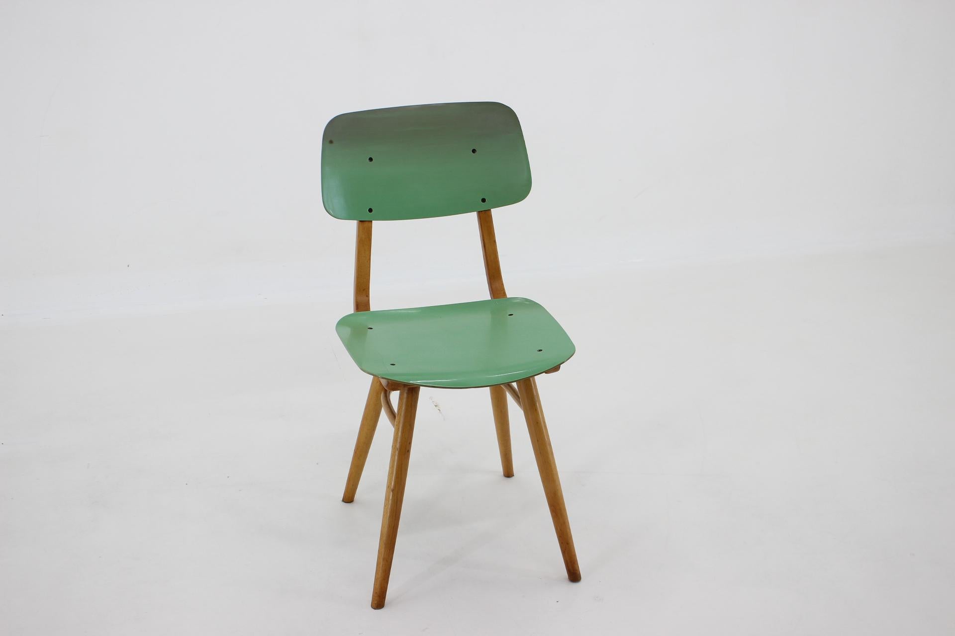 1970's Wood & Formica Chair, Czechoslovakia In Good Condition In Praha, CZ