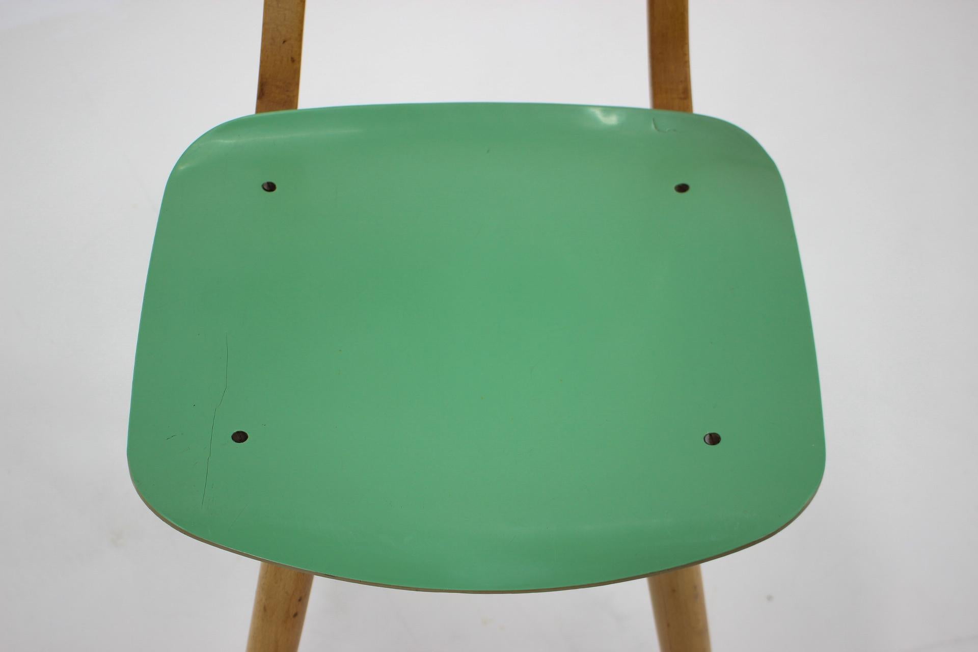 1970's Wood & Formica Chair, Czechoslovakia 1