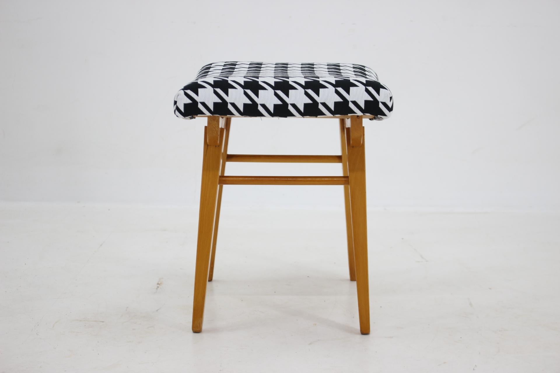 Late 20th Century 1970s Wood Stool, Czechoslovakia  For Sale