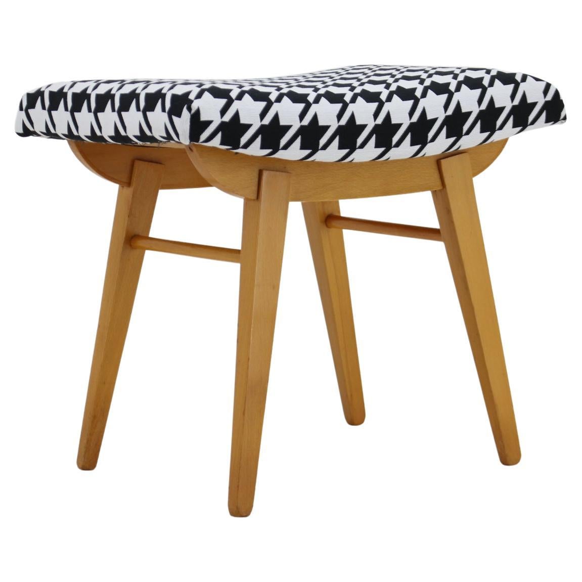 1970s Wood Stool, Czechoslovakia  For Sale