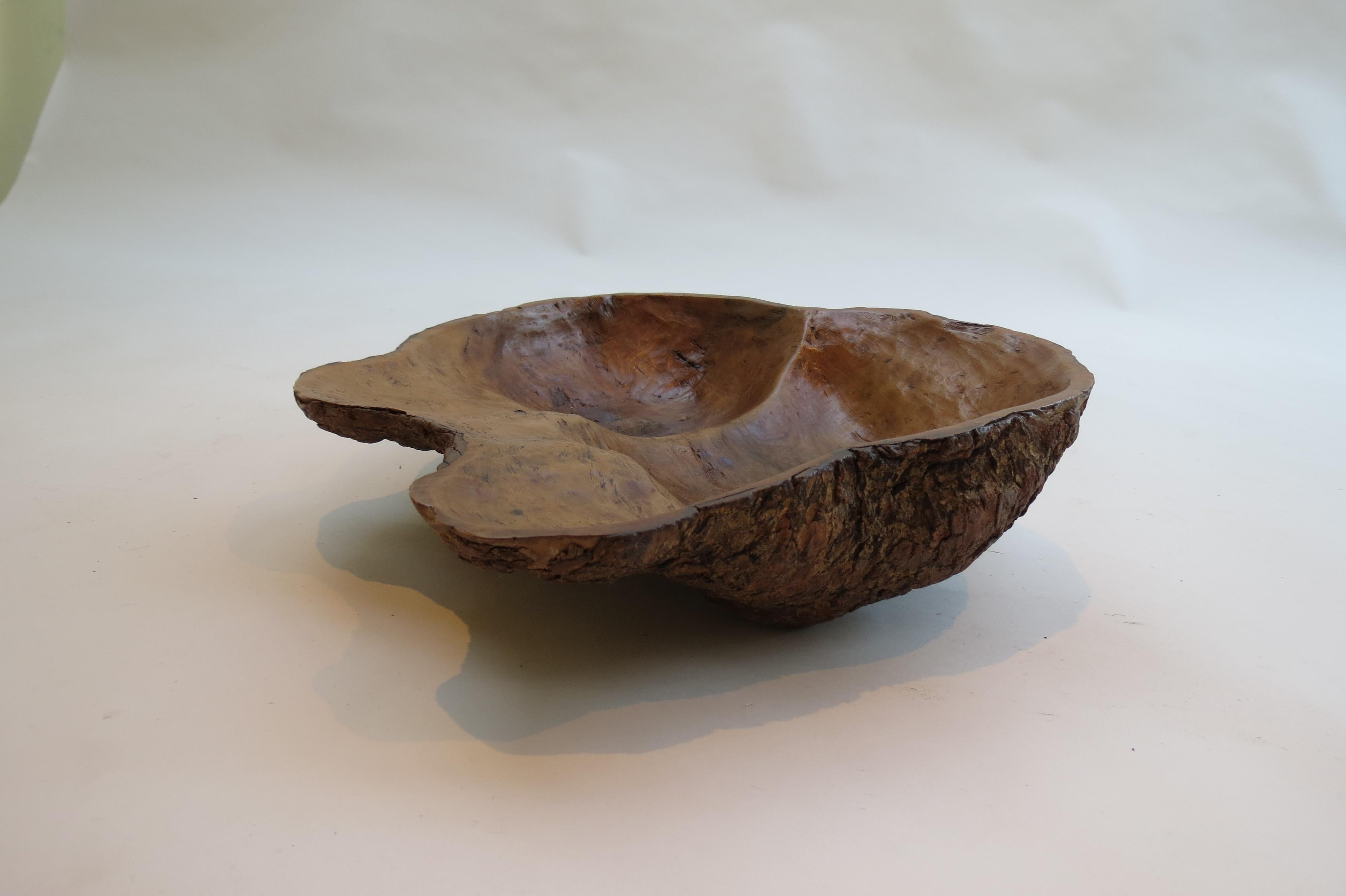 1970s Wooden Bowl Made from Olive Wood (Olivenholz)