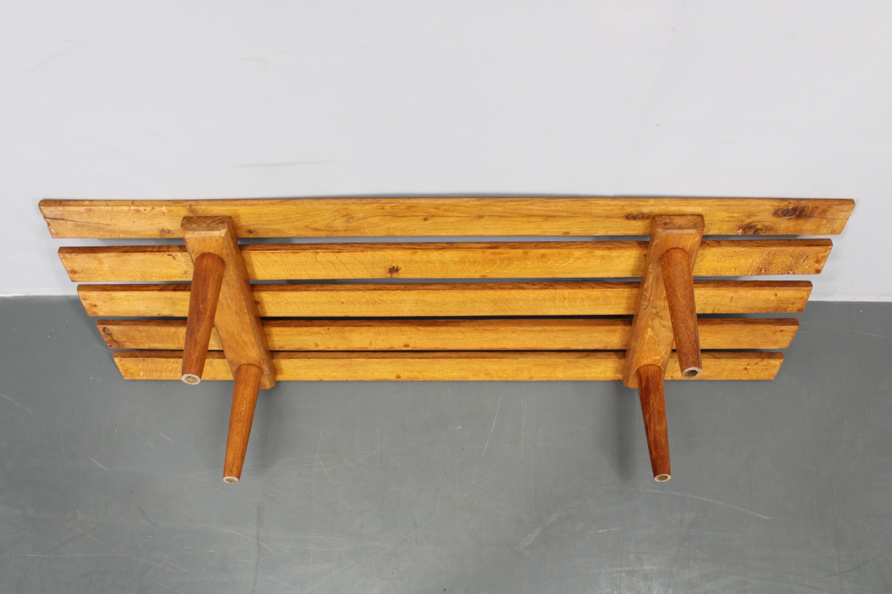 1970s Wooden Flower Pot Bench, Czechoslovakia For Sale 5