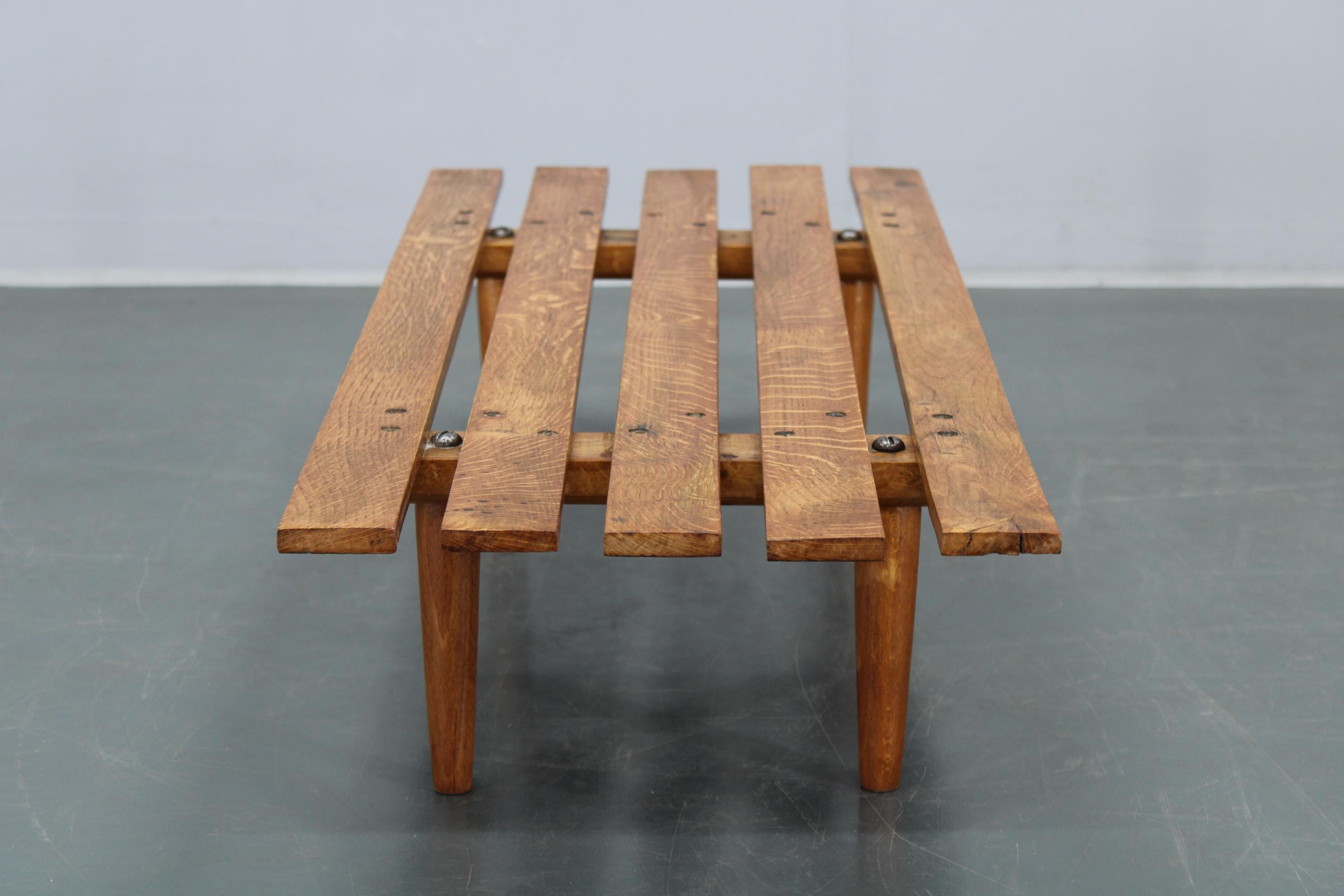 1970s Wooden Flower Pot Bench, Czechoslovakia In Fair Condition For Sale In Praha, CZ
