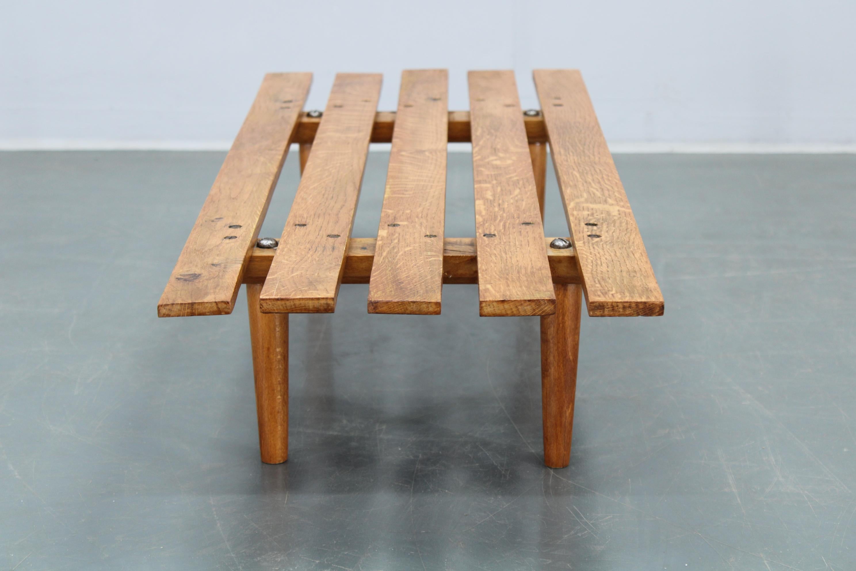 1970s Wooden Flower Pot Bench, Czechoslovakia For Sale 1