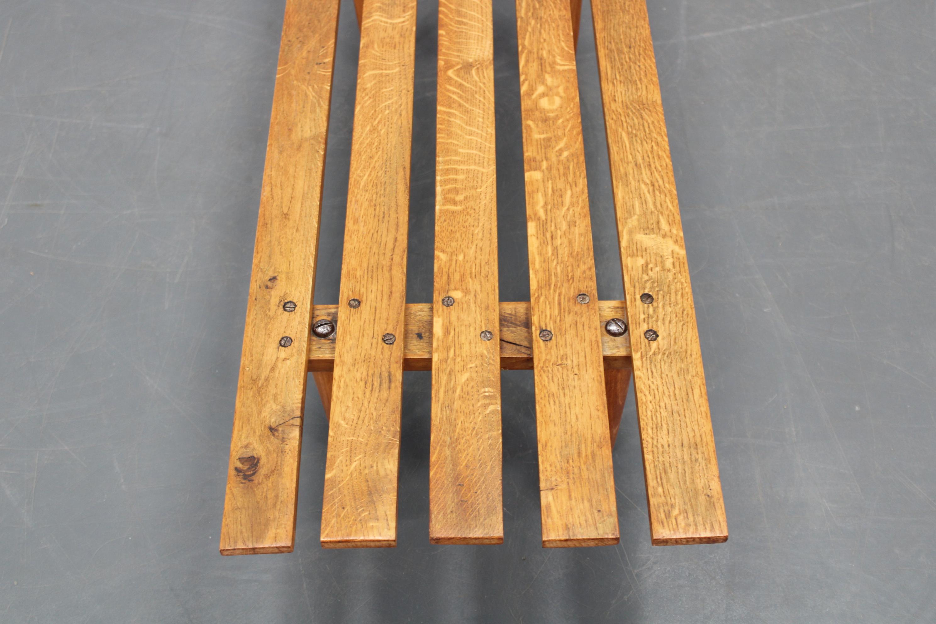 1970s Wooden Flower Pot Bench, Czechoslovakia For Sale 2